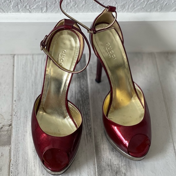 ♥️GUCCI Dark Red Sandals 😍 - Picture 1 of 12